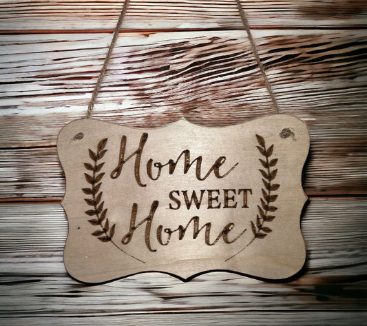 Home Sweet Home Wooden Wall Sign