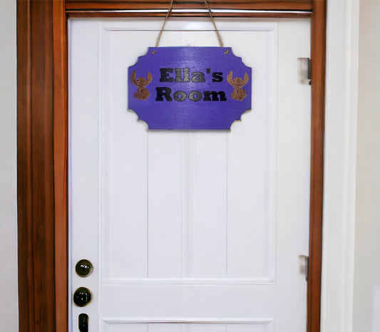 Personalised bedroom door sign